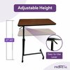 Proheal Medical Overbed Table, Wheels & Adjustable Height - Grey Over Bed Table for Home or Hospital PH-16211H
